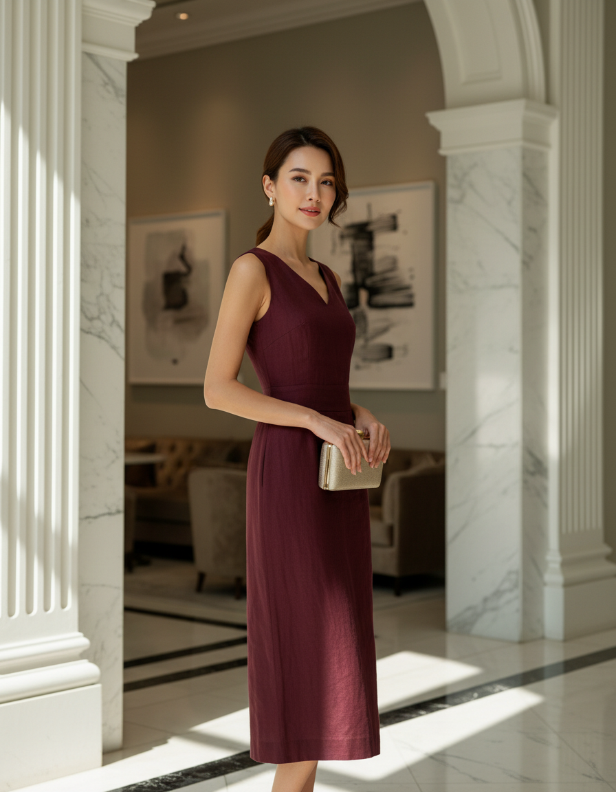 Womens Fashion Solid Colour Dresses