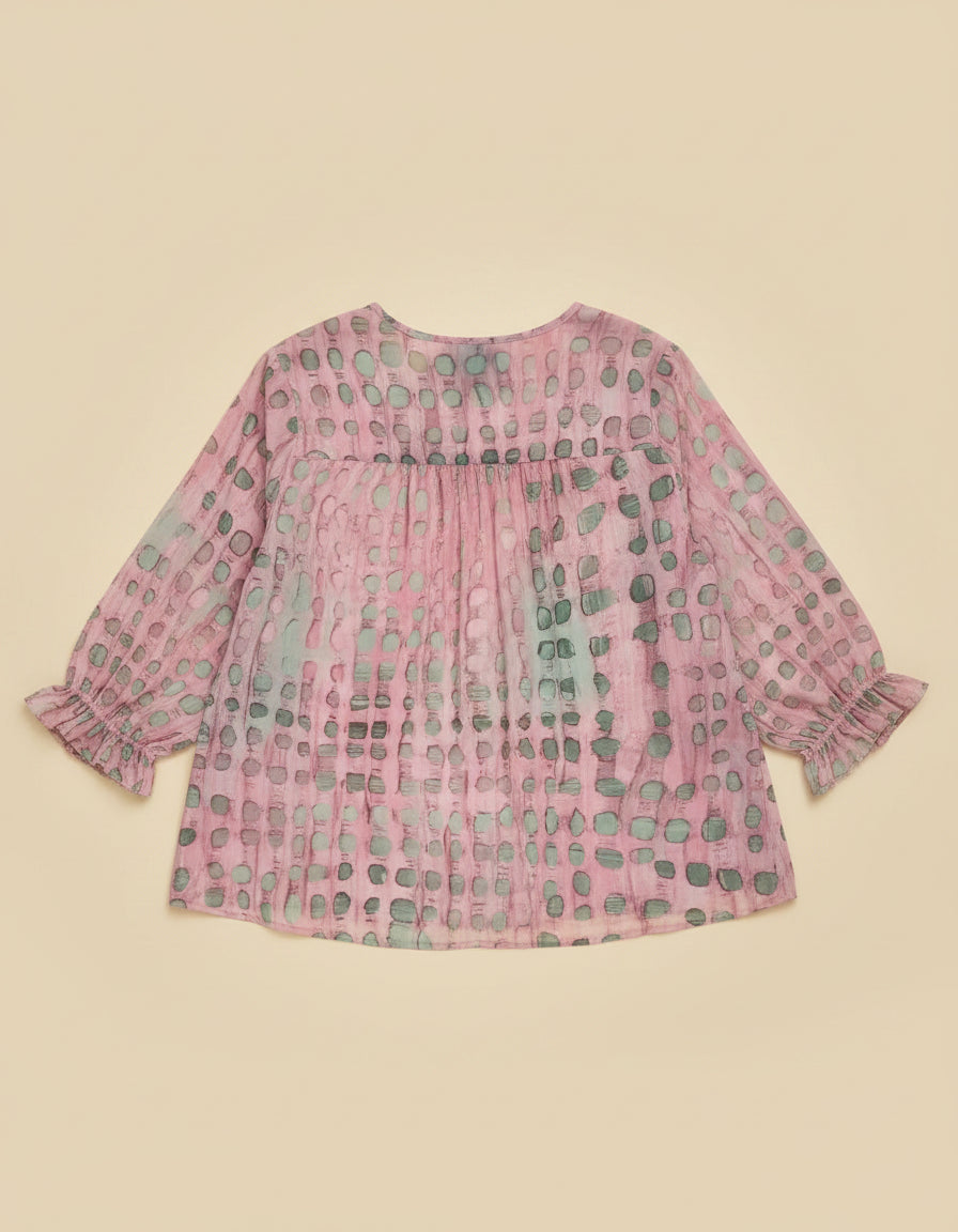 Chemisier imprimée à pois, chic