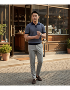 Polo Slim en Lyocell - Élégance Moderne à Manches Courtes