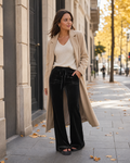 Pantalon femme en velours à micro-évasement – Élégant pour le bureau et le quotidien
