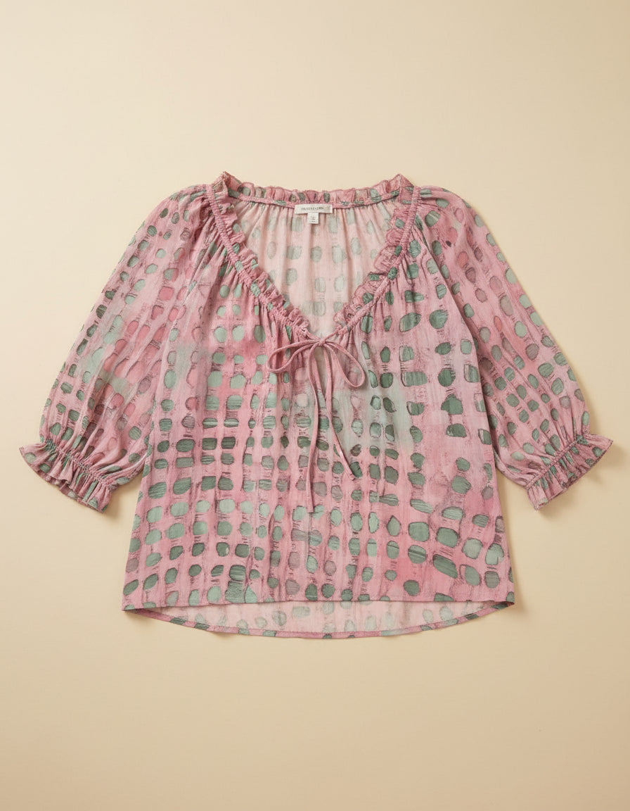 Chemisier imprimée à pois, chic